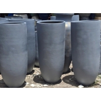 Chậu Composite Dáng Trụ Cao Màu Xám Xi Măng Đủ Kích Thước