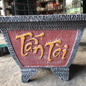 Chậu Xi Măng Nhẹ Chữ Nhật Có Chân Đủ Kích Thước